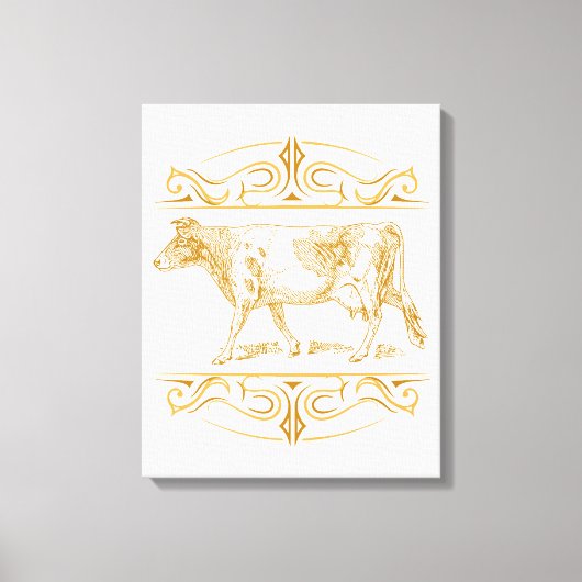 Guernsey Koe Canvas Afdruk (Voorkant)