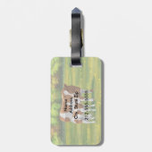 Guernsey Koe en Cute Calf in Summer Pasture Bagagelabel (Achterkant verticaal)