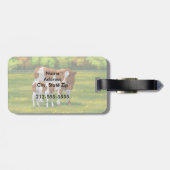 Guernsey Koe en Cute Calf in Summer Pasture Bagagelabel (Achterkant horizontaal)