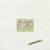 Guernsey Koe en Cute Calf in Summer Pasture Post-it® Notes (Op bureau)