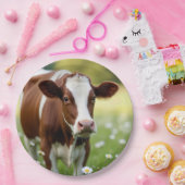 Guernsey Koe in Daisy Field Papieren Bordje (Feest)