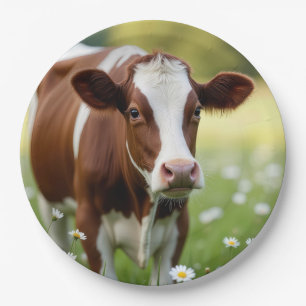 Guernsey Koe in Daisy Field Papieren Bordje