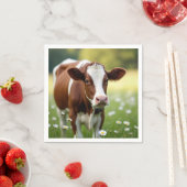 Guernsey Koe in Wildflower Field Servet (Insitu)