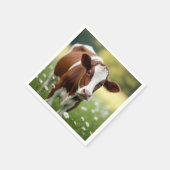 Guernsey Koe in Wildflower Field Servet (Hoek)