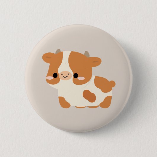 Guernsey-koe Ronde Button 5,7 Cm (Voorkant)