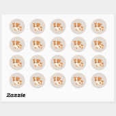 Guernsey-koe Ronde Sticker (Vel)