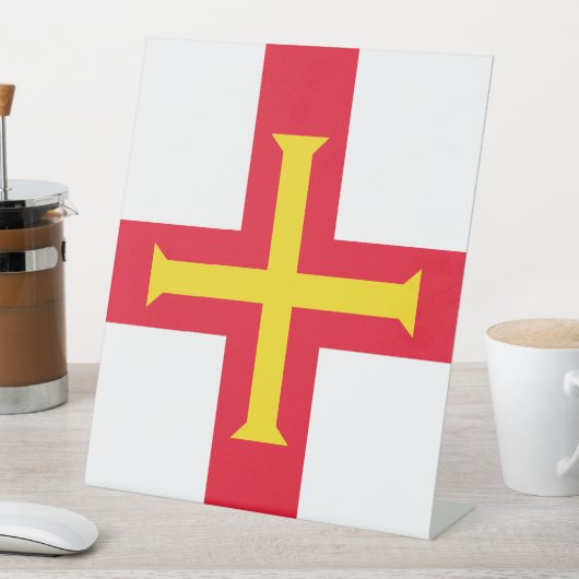 Guernsey Reclamebord Met Voetstuk (Insitu)