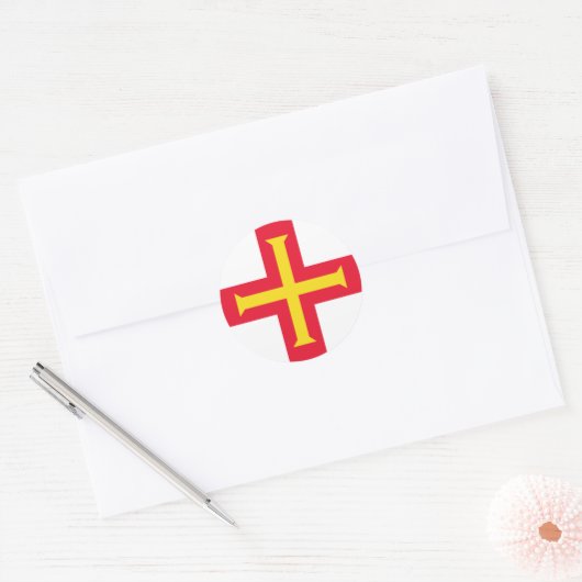 Guernsey Ronde Sticker (Envelop)