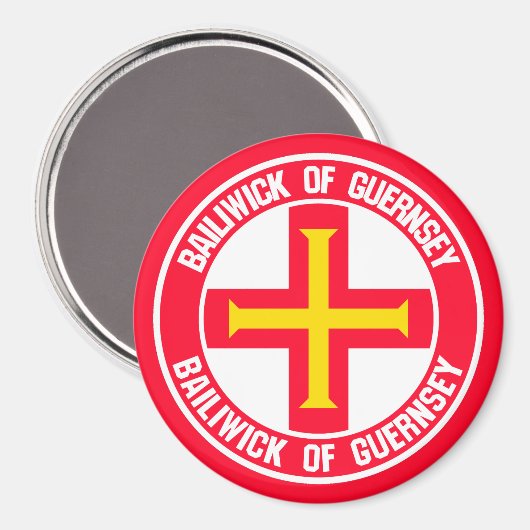 Guernsey Round Emblem Magneet (Voorkant / Achterkant)