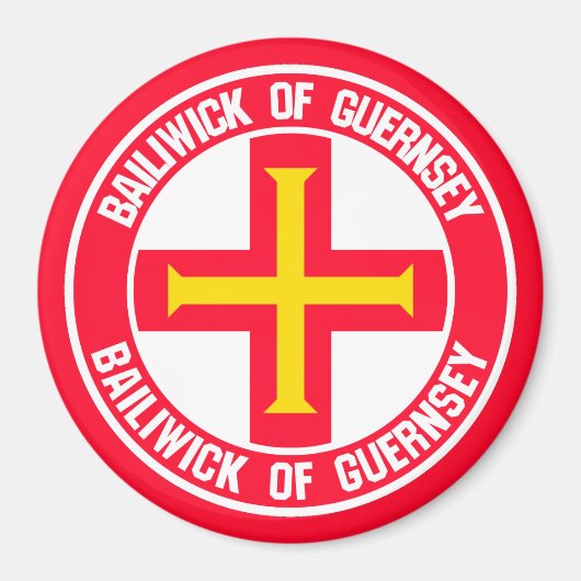 Guernsey Round Emblem Magneet (Voorkant)