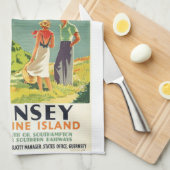  Guernsey The Sunshine Island Kitchen Towel Theedoek (Quarter Fold)
