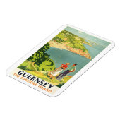  Guernsey Travel Poster Magnet Magneet (Linkerzijde)