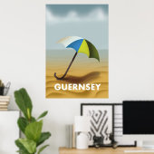 Guernsey vintage-poster poster (Thuiskantoor)