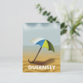 Guernsey vintage reisposter briefkaart (Staand voorkant)