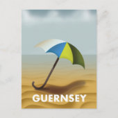Guernsey vintage reisposter briefkaart (Voorkant)