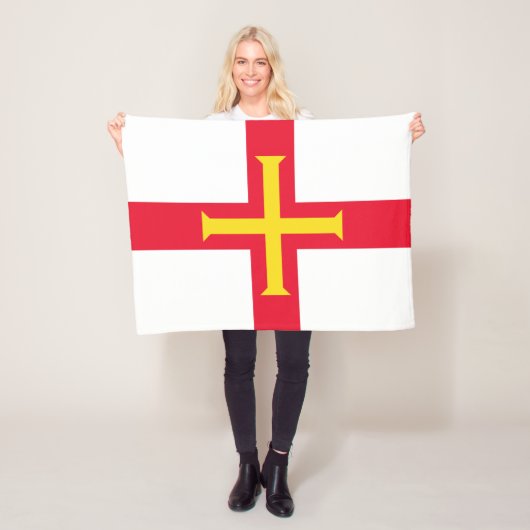 Guernsey vlag fleece deken (In situ)