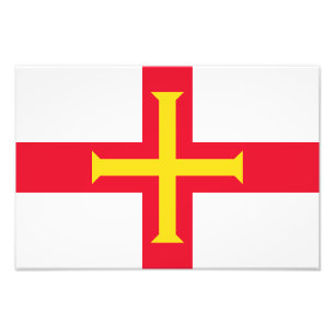 Guernsey vlag foto afdruk