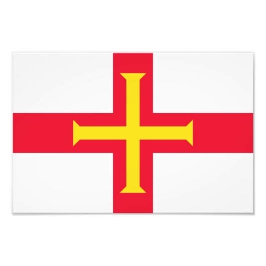 Guernsey vlag foto afdruk (Voorkant)
