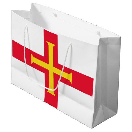 Guernsey Vlag Groot Cadeauzakje (Voorkant Gekanteld)