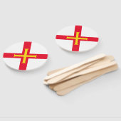 Guernsey vlag handwaaier (Niet-gemonteerd)