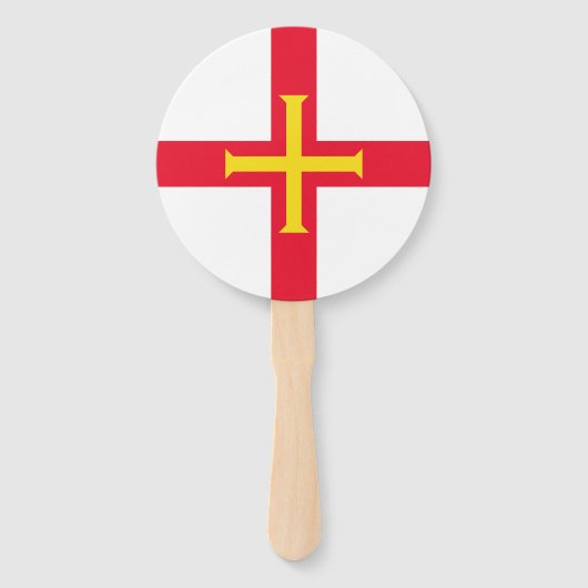Guernsey vlag handwaaier (Voorkant)