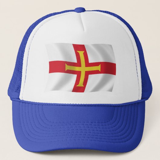Guernsey Vlag Hoed Trucker Pet (Voorkant)