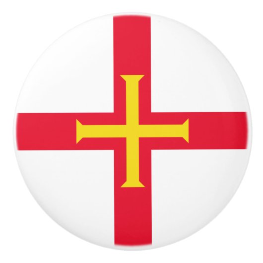 Guernsey vlag keramische knop (Voorkant)