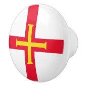 Guernsey vlag keramische knop (Rechts)