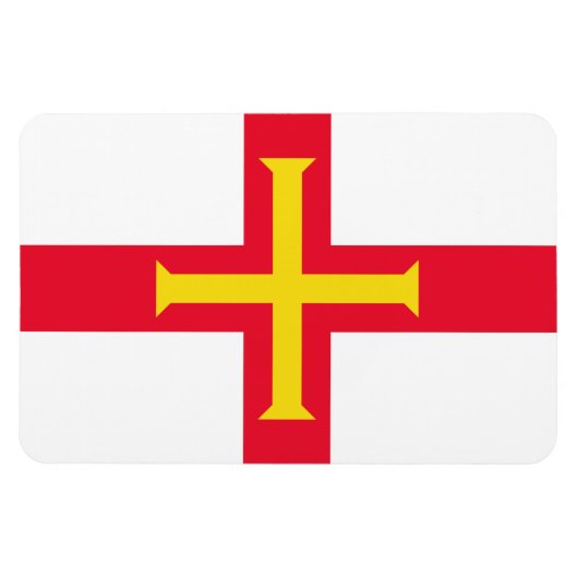 Guernsey vlag magneet (Horizontaal)