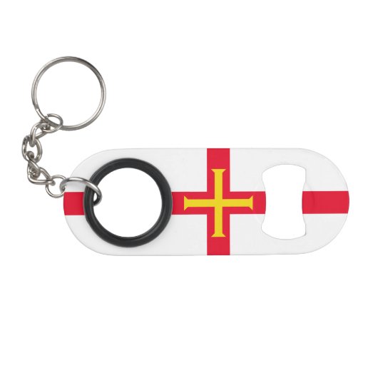 Guernsey Vlag Mini Flessenopener (Voorkant (Horizontaal))