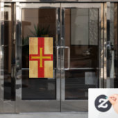 Guernsey vlag ontwerp raamsticker (Kantoordeur)