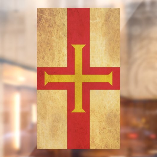 Guernsey vlag ontwerp raamsticker (Vel 2)