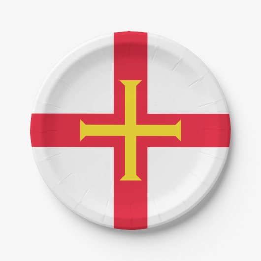 Guernsey vlag papieren bordje (Voorkant)