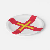 Guernsey vlag papieren bordje (Gekanteld)