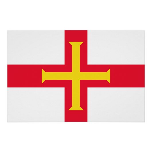 Guernsey vlag perfect poster (Voorkant)