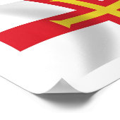 Guernsey Vlag Poster Print (Hoek)