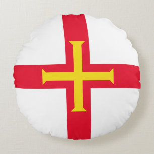 Guernsey Vlag Rond Kussen