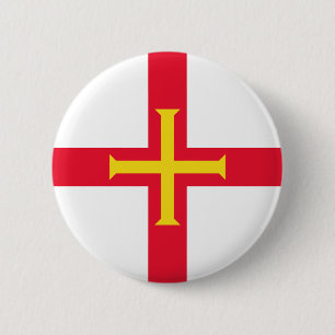 Guernsey vlag ronde button 5,7 cm