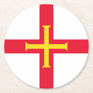 Guernsey Vlag Ronde Kartonnen Onderzetter