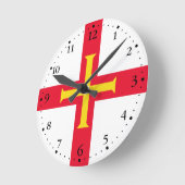 Guernsey vlag ronde klok (Hoek)