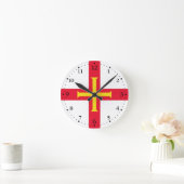 Guernsey vlag ronde klok (Huis)