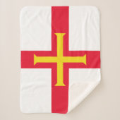 Guernsey Vlag Sherpa Deken (Voorkant)