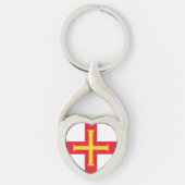 Guernsey vlag sleutelhanger (Voorkant)