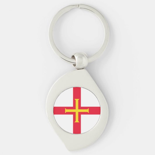 Guernsey vlag sleutelhanger (Voorkant)