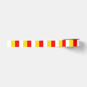 Guernsey vlag strepen rood geel wit patroon Nor Grosgrain Lint