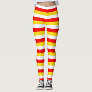 Guernsey vlag strepen rood geel wit patroon Nor Leggings