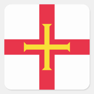 Guernsey Vlag Vierkante Sticker