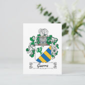 Guerra Family Crest Briefkaart (Staand voorkant)