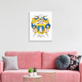 Guerra Family Crest Canvas Afdruk (Insitu (Woonkamer))