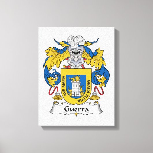 Guerra Family Crest Canvas Afdruk (Voorkant)